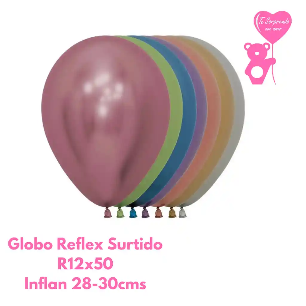 Globo O Bomba Reflex Surtido Sempertex R12x50