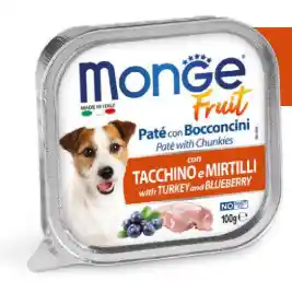 Monge Dog Fruit Bandeja Pavo Y Arandanos 100g