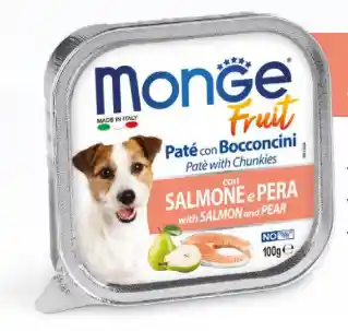 Monge Dog Fruit Bandeja Salmon Y Pera 100g