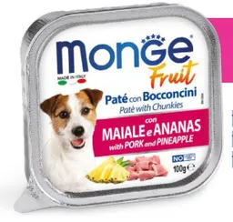 Monge Dog Fruit Bandeja Cerdo Y Piña 100g