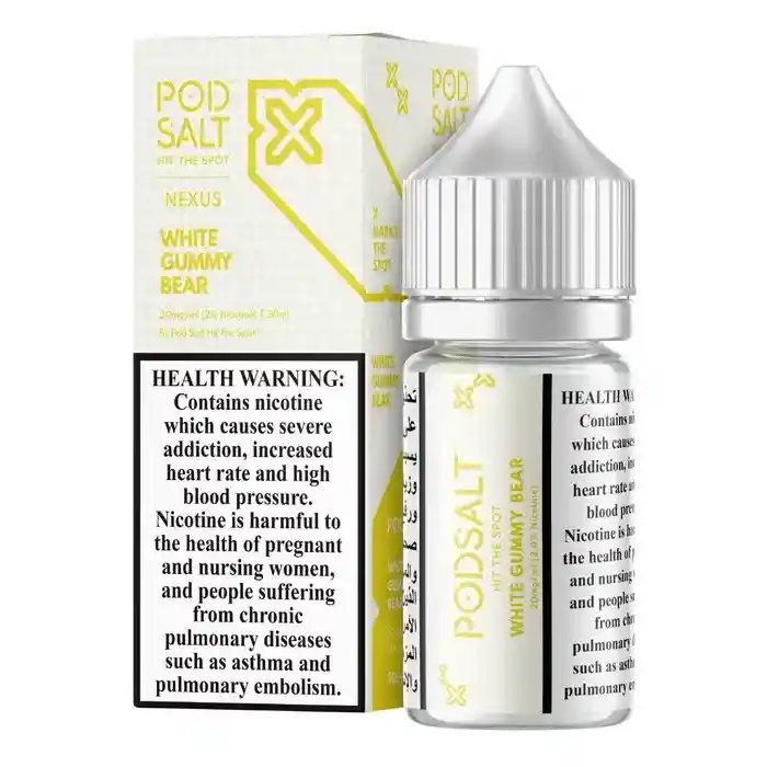 Pod Salt Nexus White Gummy Bear 30ml - 50mg Salt Nic.