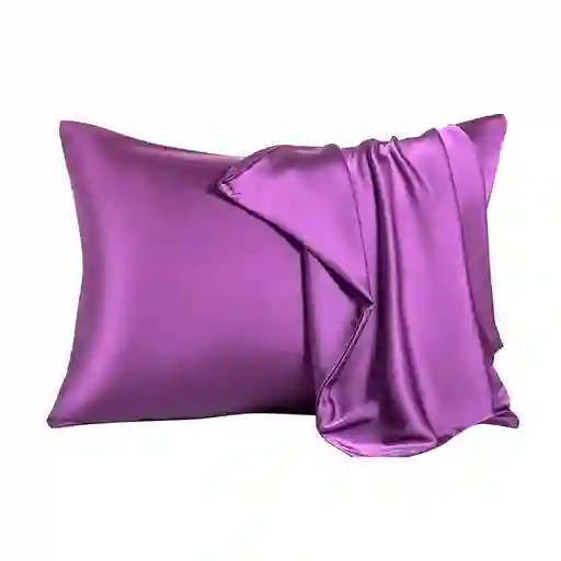 Fundas De Almohada En Satin Premium Set X 2 Moradas