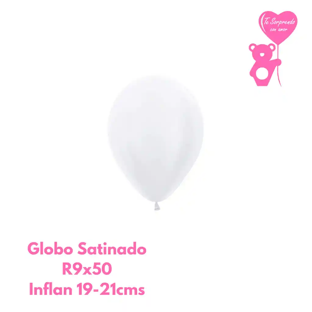 Globo O Bomba Satin Perla Sempertex R9x50