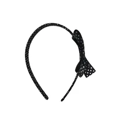 Diadema Color Negro Diseño Con Moño Y Estampado