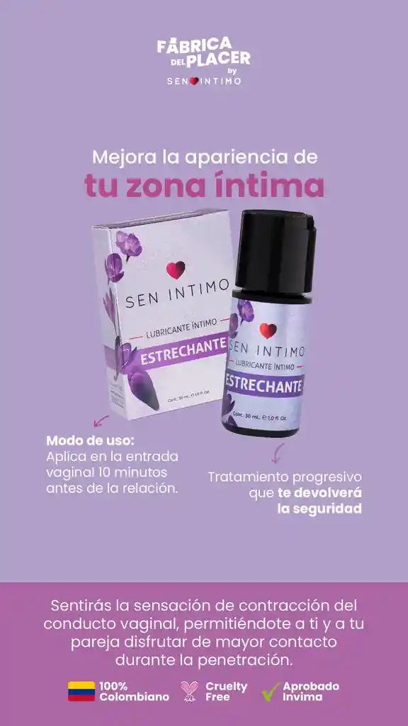 Lubricante Estrechante X 30 Ml By Sen Íntimo