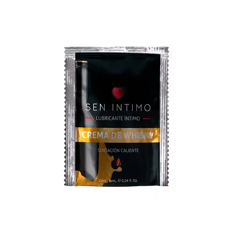 Lubricante Íntimo Crema De Whisky Sachet Sensación Caliente X 7 Ml Sen Íntimo