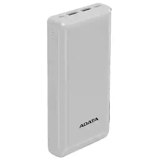 Cargador Smart Power Bank 20000mah Adata C20 Usb-ca Blanco