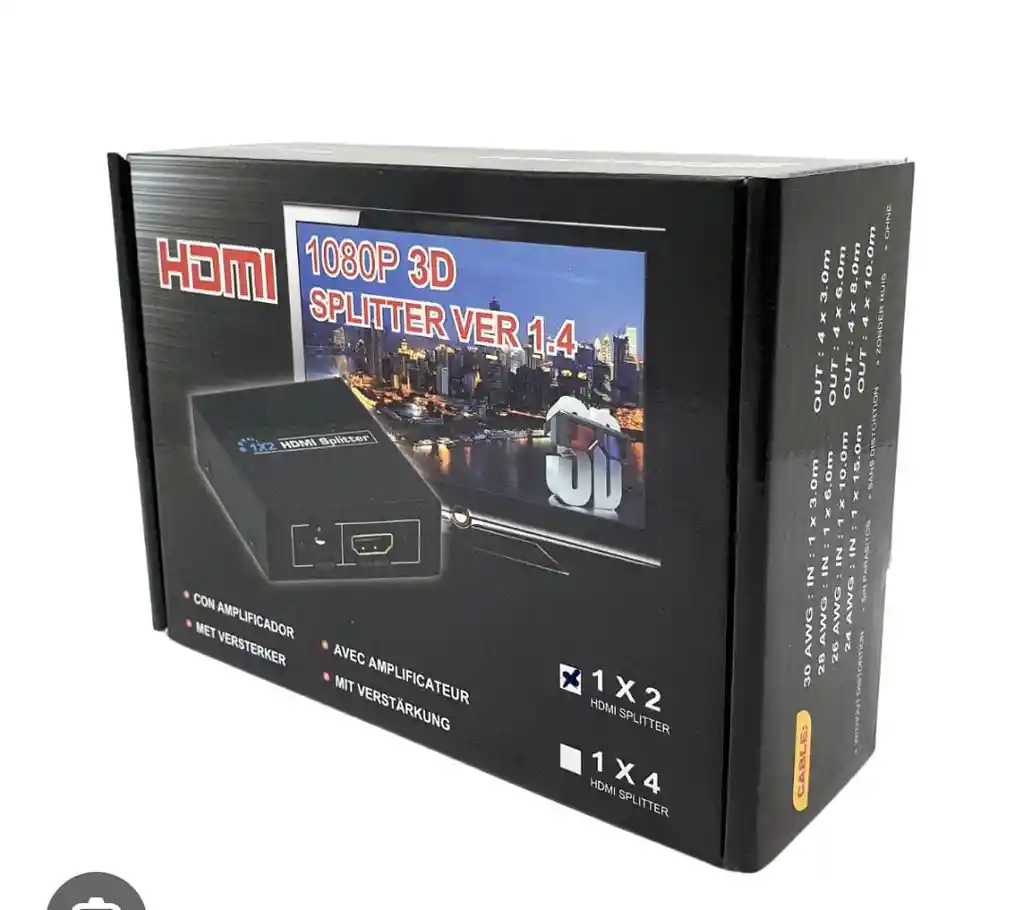 Splinter Duplicador Hdmi De 2 Puertos Mhz 3d