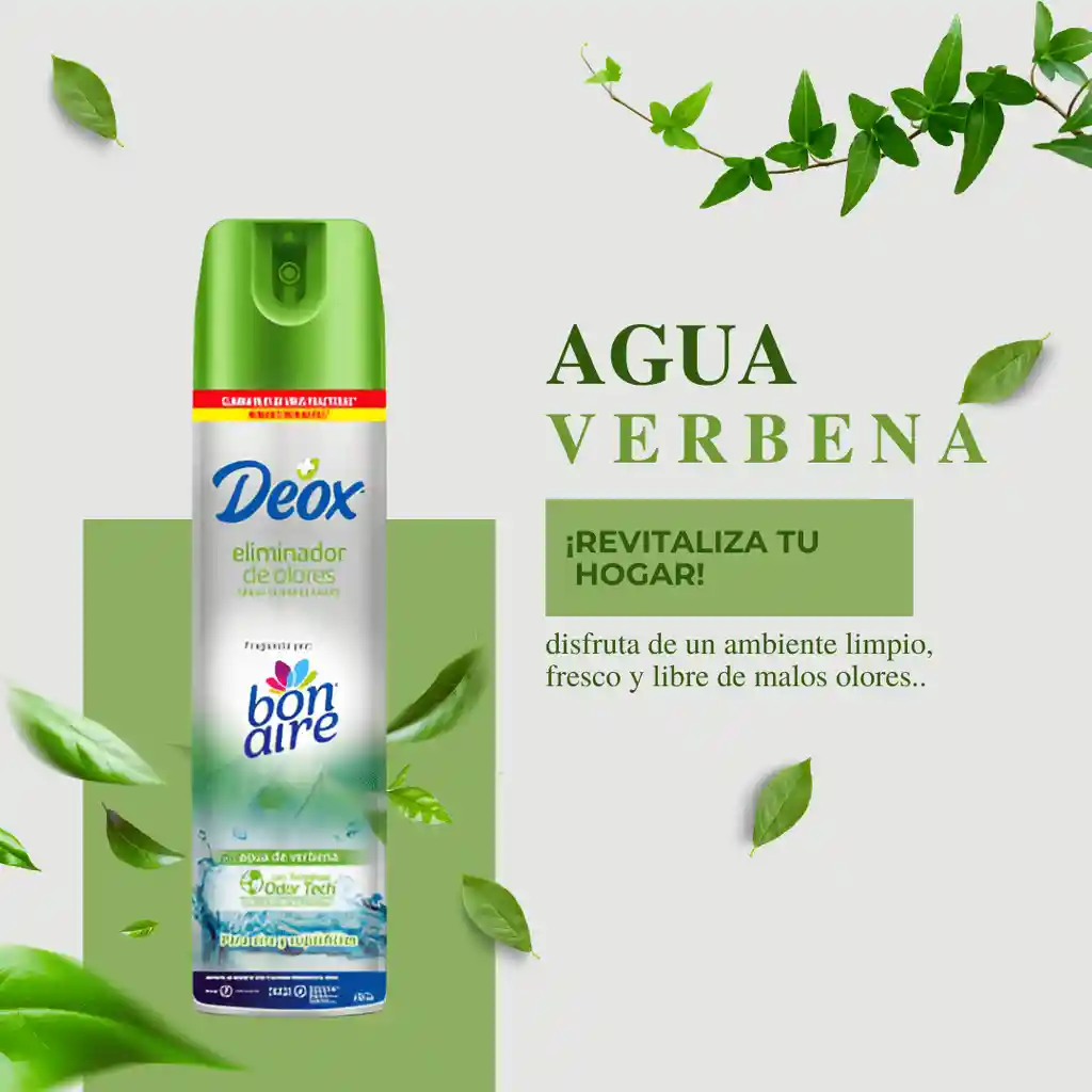 Eliminador De Olores Deox 250ml Agua Verbena