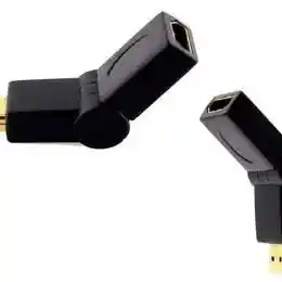 Adaptador Hd De Hdmi Macho A Hdmi Hembra 1080p Codo Adjustable