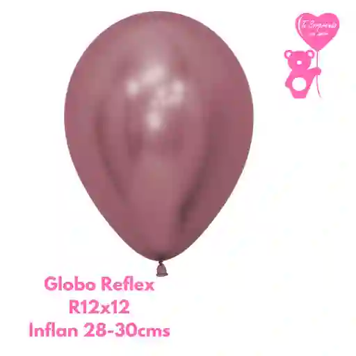 Globo O Bomba Reflex Rosado Sempertex R12x12