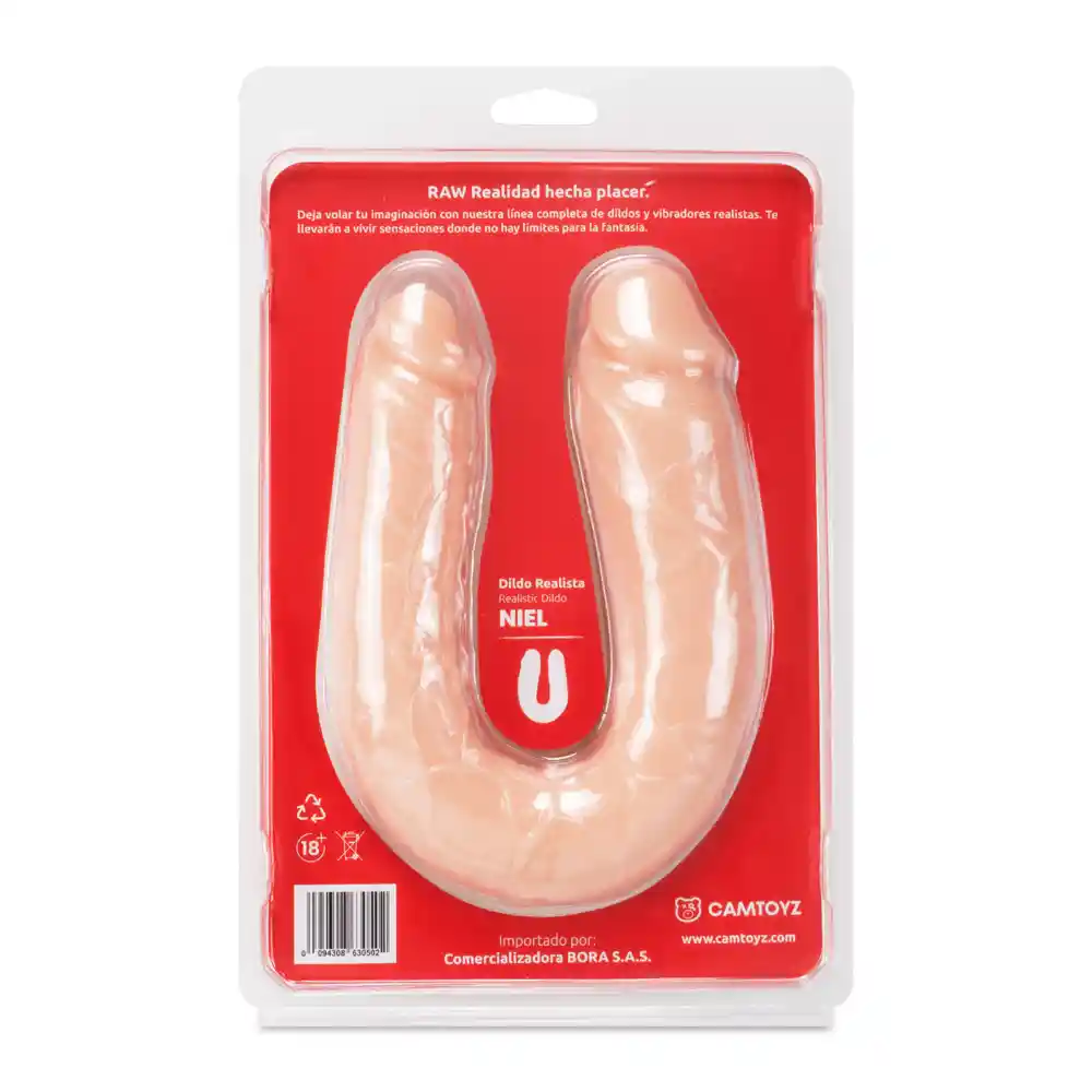 Dildo Doble Niel Piel 38 Cm Camtoyz