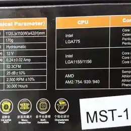 Cooler Discipador Intel Socket 1155 1156 775 Amd Amd2 Amd+ Amd3 1150