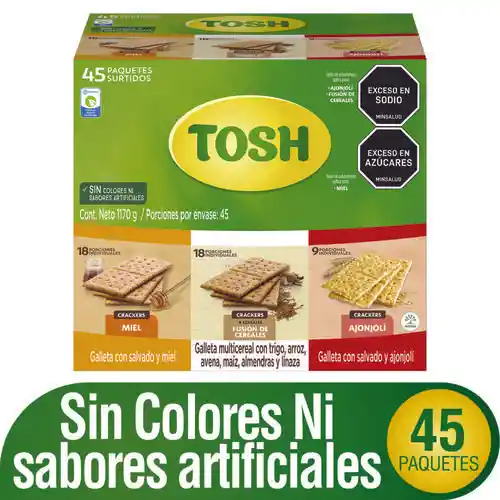 Tosh Crackers Surtidas 45 Unidades