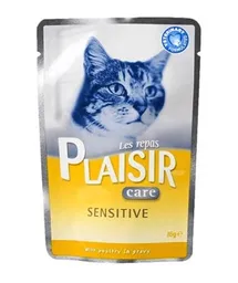 Pouche Plaisir Para Gato Adulto Sensitive Care X85g