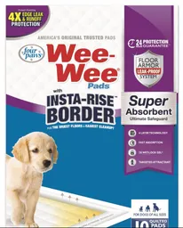 Tapetes Absorbentes Four Paws Wee Wee Insta Rise Border Pads 10und