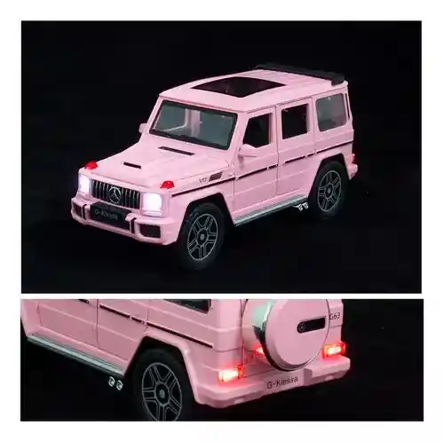 Carro Coleccionable Mercedes Benz Clase G63 Rosa Modelo Coche Juguete Fiesta Regalos, Colección