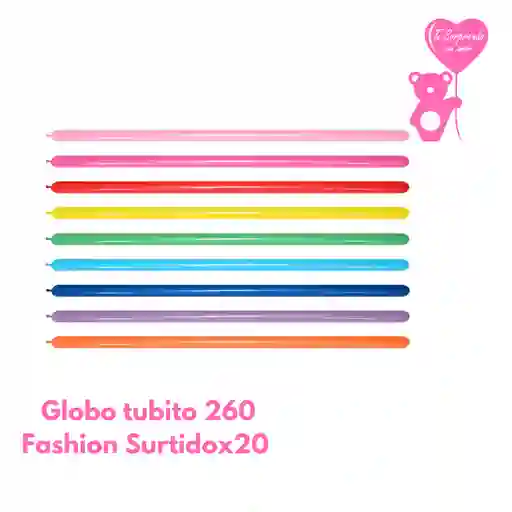 Globo O Bomba Tubito 260 Fashion Surtido X20