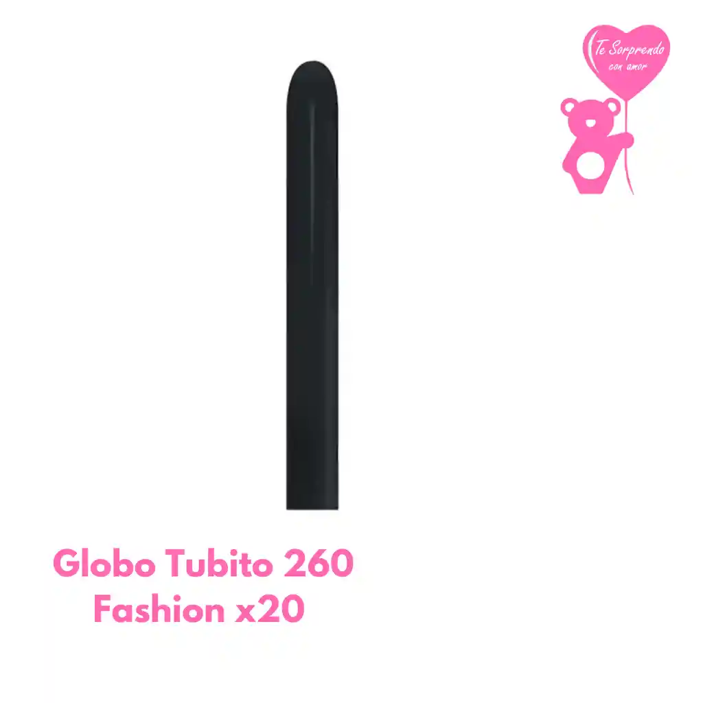 Globo O Bomba Fashion Negro Tubito 260 X20