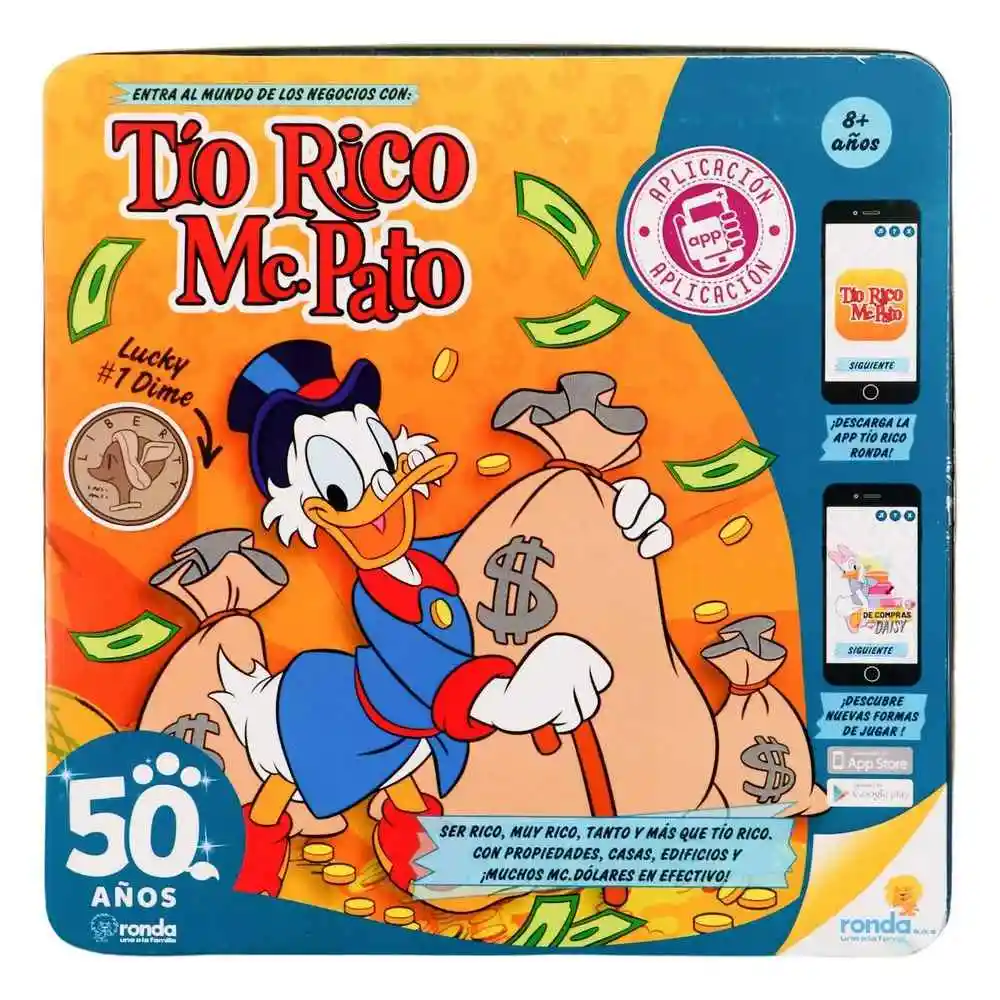 Juego De Mesa Tío Rico Mcpato Edición 50 Aniversario Niños