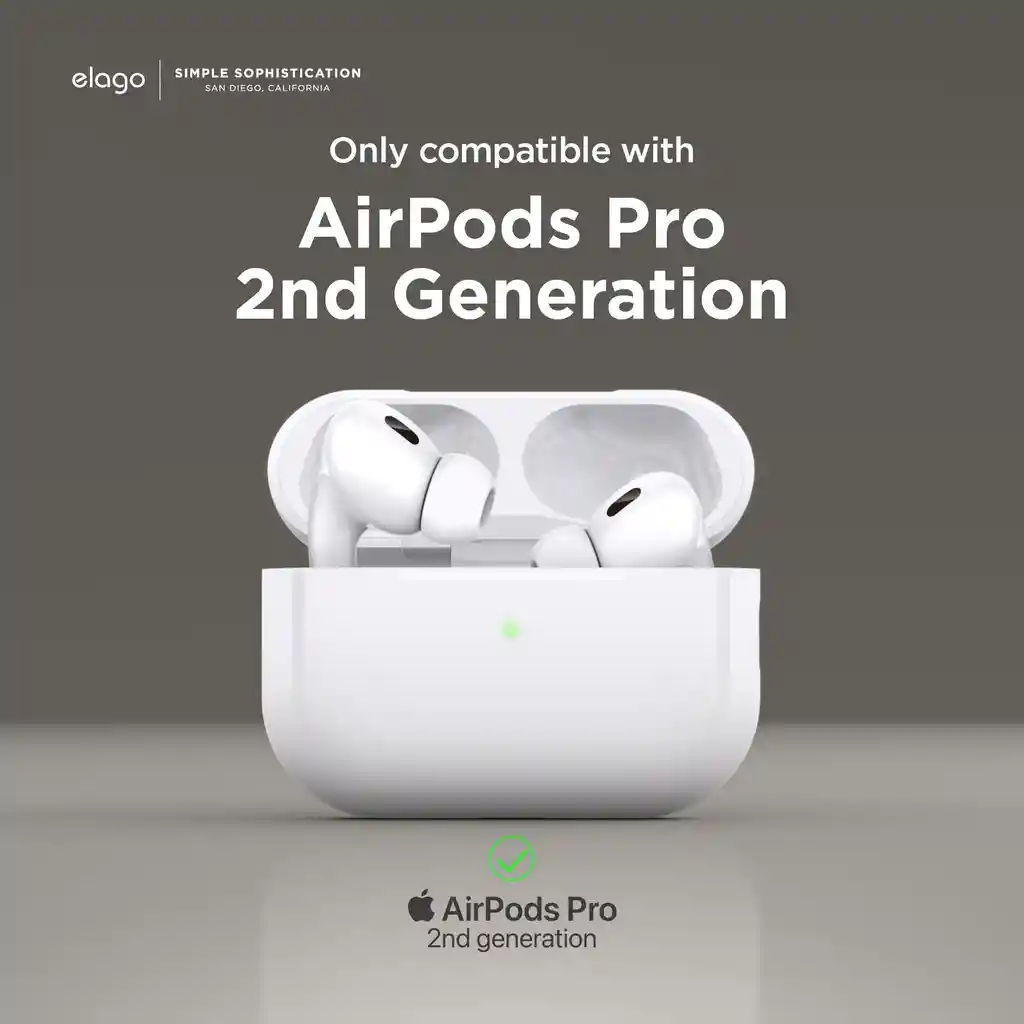 Elago Estuche Para Airpods Pro 2 Armor Con Cordón En Negro