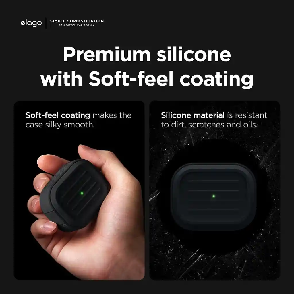 Elago Estuche Para Airpods Pro 2 Armor Con Cordón En Negro