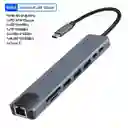 Hub 8 En 1 Usb Tipoc A Hdmi 4k 2-usb 3.0 Red Gigabit P Cargar Mac/ Sd-microsd / Windows