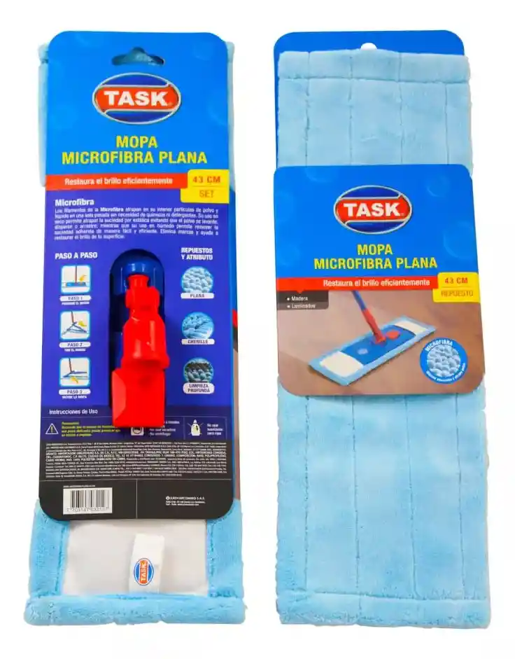 Set Mopa Plana Task Micro Activa 43cm