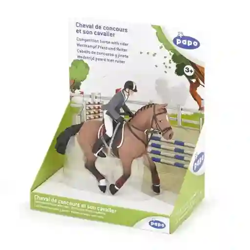 Juguete Figura De Caballo Y Jinete Competencia Niños