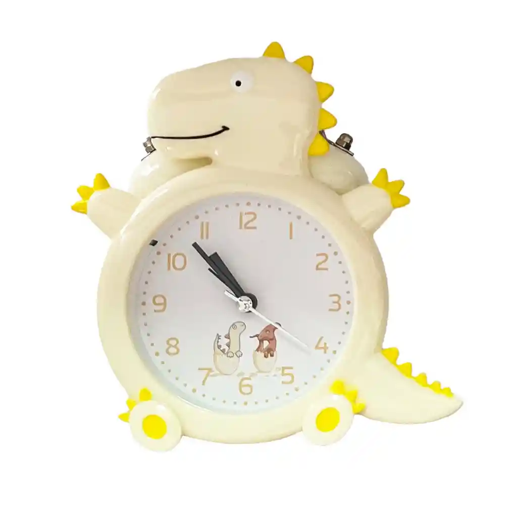 Reloj De Mesa Para Niñas (o) Dinosaurio Alarma + Bateria