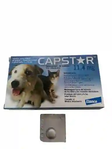 Capstar 11mg Antipulgas 1 A 11 Kg 1 Tableta Perro Gatos