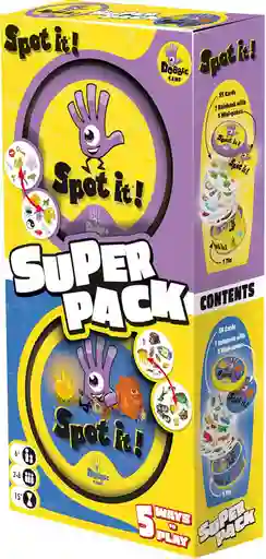 Juego De Mesa Spot It Super Pack 2 Diversión Familia Niños