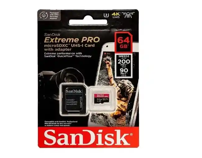 Tarjeta De Memoria Sandisk 64gb Sd Extreme Pro