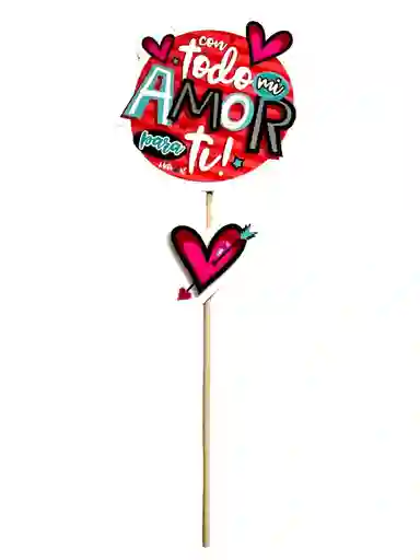 Pin Hablador Cumpleaños / Amor Y Amistad San Valentín. Mensaje: Con Todo Mi Amor Para Ti