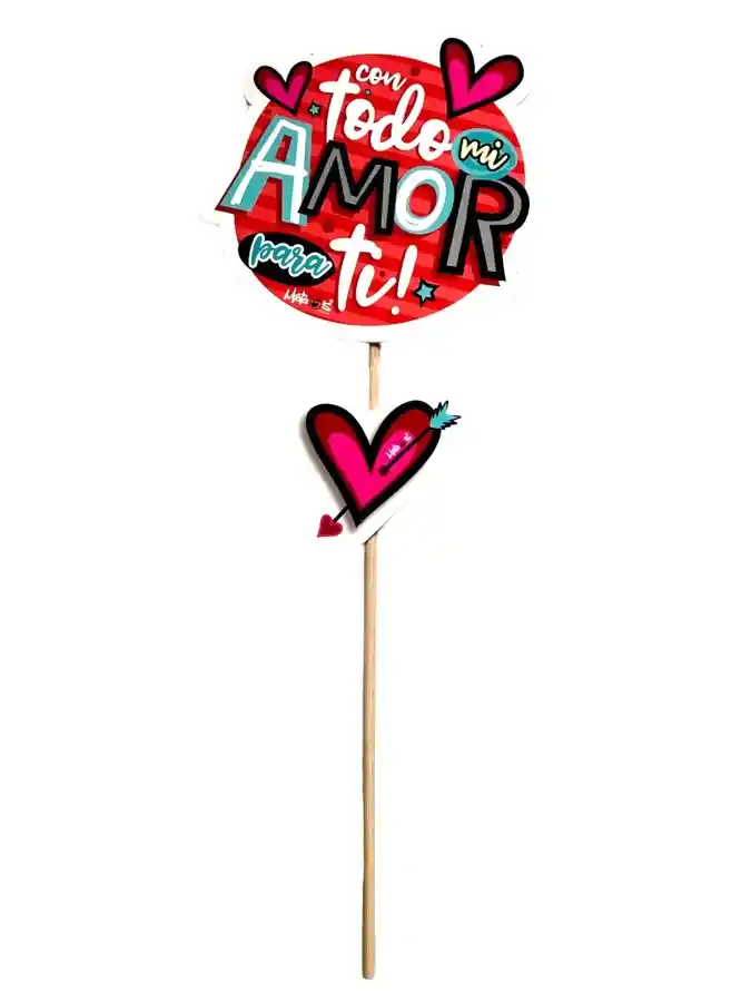 Pin Hablador Cumpleaños / Amor Y Amistad San Valentín. Mensaje: Con Todo Mi Amor Para Ti