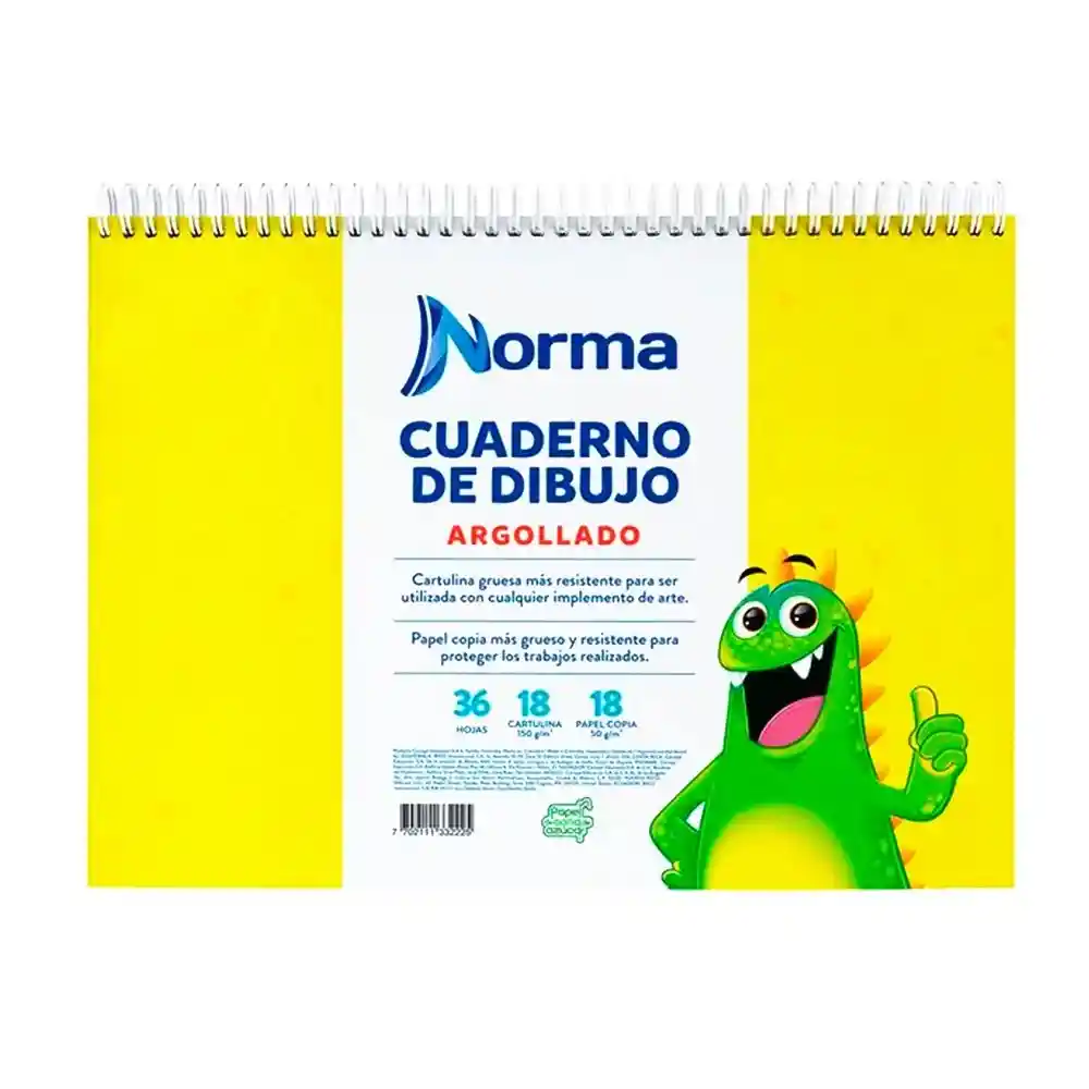 Cuaderno De Dibujo Argollado Norma X 36 Hojas