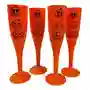 Decoracion Halloween Copas Calabaza *4 Und Champaña