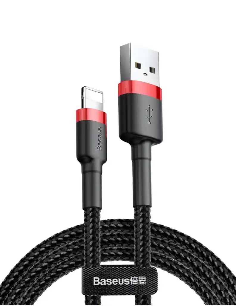 Cable Para Iphone - Ipad Reforzado Carga Rápida Uso Rudo 1m