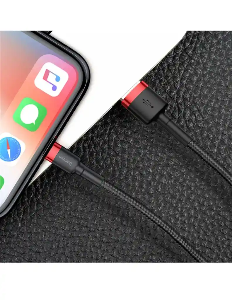 Cable Para Iphone - Ipad Reforzado Carga Rápida Uso Rudo 1m
