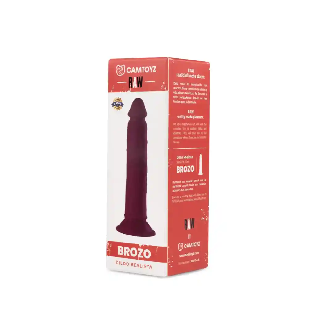 Raw Dildo Realista Brozo Rosado 19 Cm Camtoyz