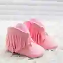 Zapatos Para Bebe Zapaticos Suela Blanda 6-12 M Tipo Vaqueros Rosado