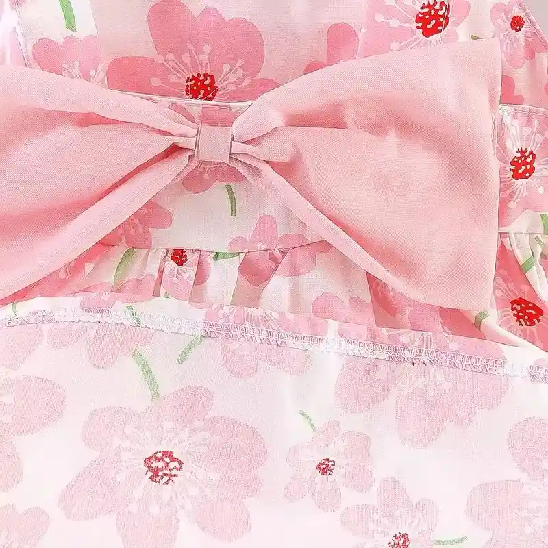 Vestido Para Bebe Niña 2 Piezas Sombrero 9-12 M Entrega Inmediata