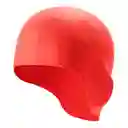 Gorro Natación Silicona Para Adulto Con Orejera - Rojo