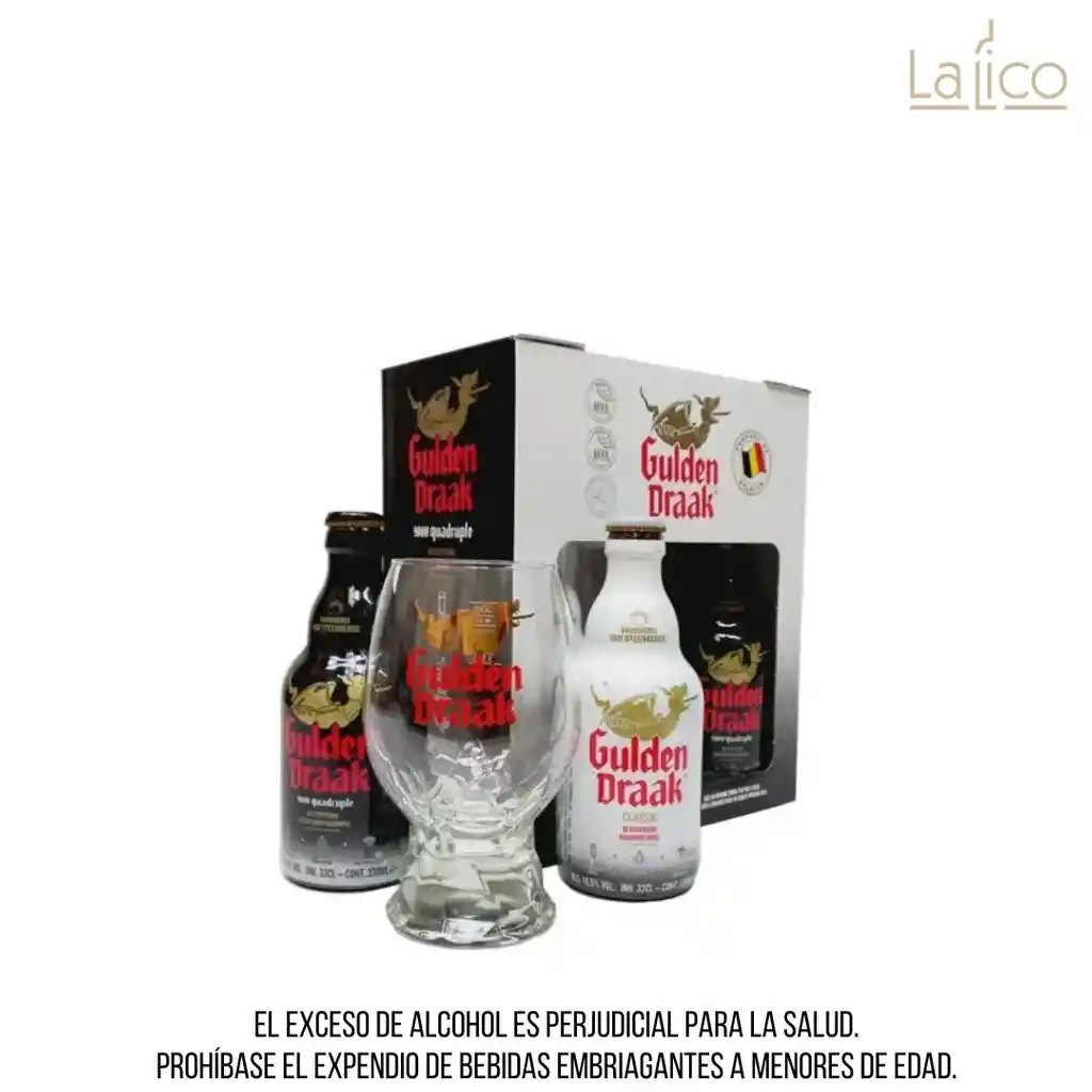 Estuche Gulden Drakk X2 Cervezas + Vaso