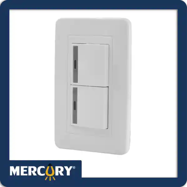 Interruptor Doble Conmutable Mercury Blanco