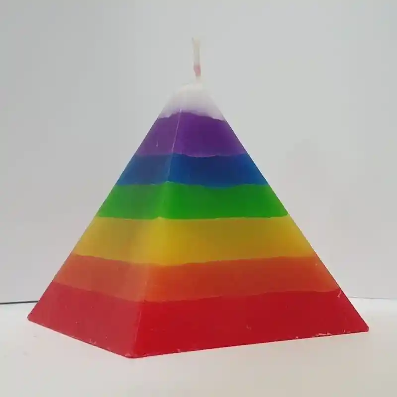 Vela Pirámide 7 Potencias Pequeña 9cm X 11cm)