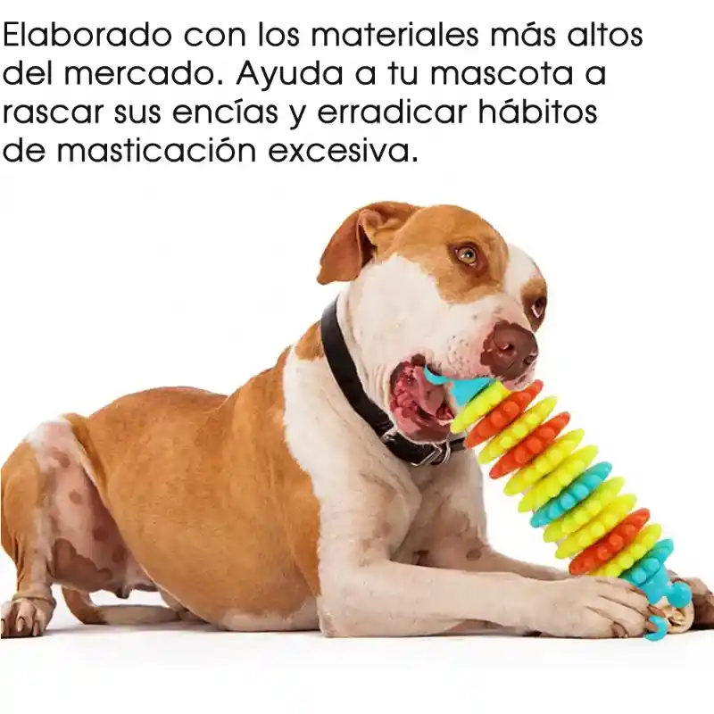 Juguete Limpia Dientes Hueso Resistente Rasca Encías Antiestrés Perros Mascotas