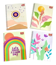 Cuaderno Argollado Pasta Dura 80 Hojas Cuadriculado Diseños Surtidos Para Mujer Scribe