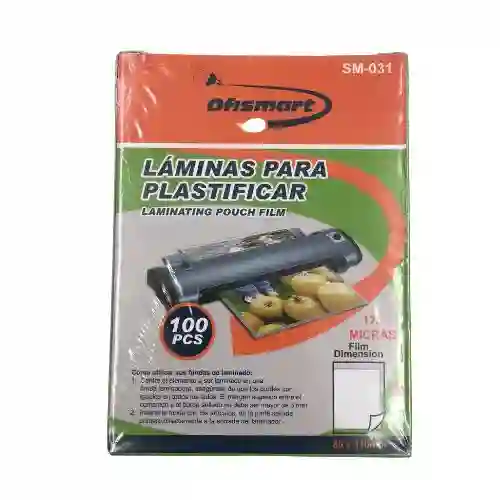 Ofismart Laminas Para Plastificar - Caratula (80 X 110mm)