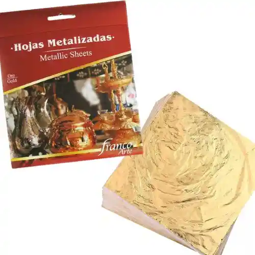 Franco Arte Hojas Metalizadas Para Decorar - Oro, X25